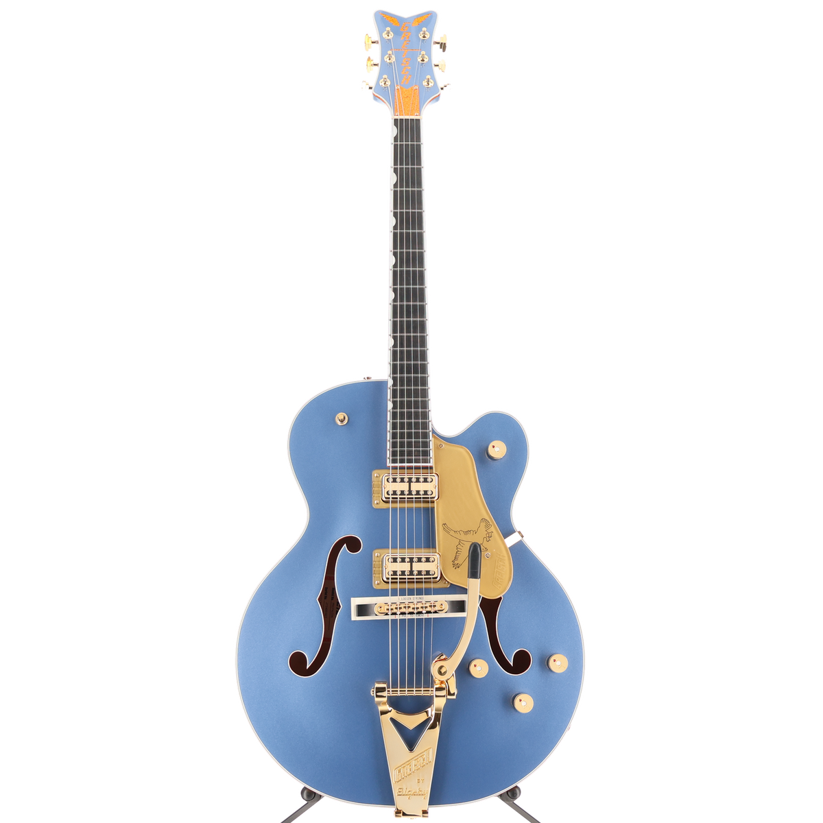 Gretsch Falcon Hollow Body String-Thru Bigsby Ebony Fingerboard, Cerulean Smoke (Z4) (51627)