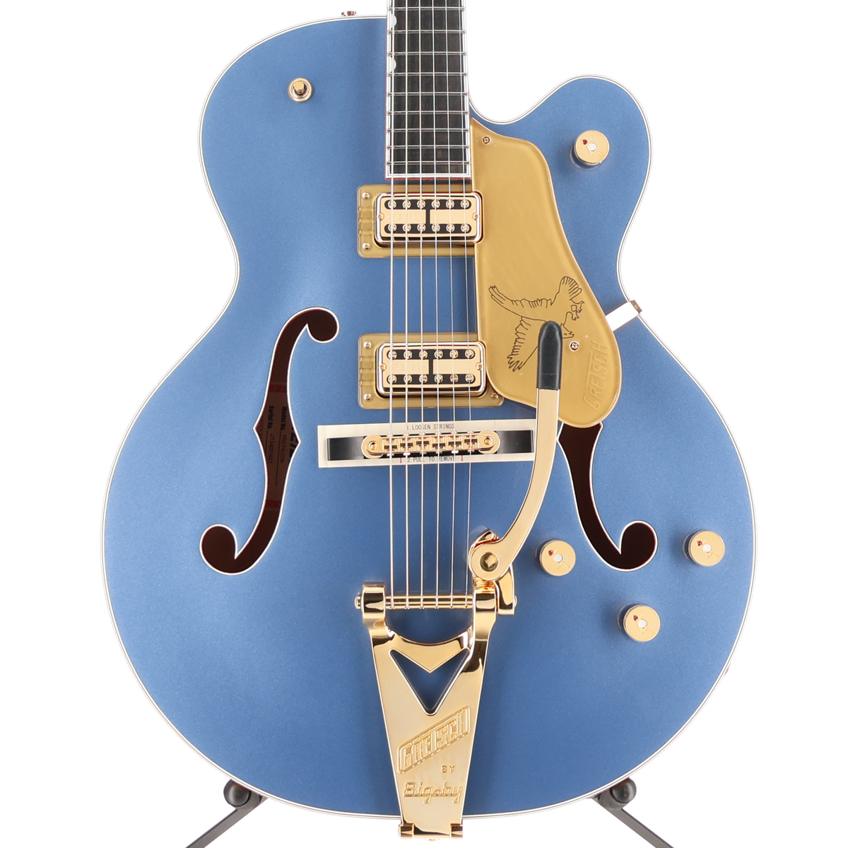 Gretsch Falcon Hollow Body String-Thru Bigsby Ebony Fingerboard, Cerulean Smoke (Z4) (51627)