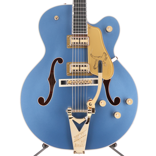 Gretsch Falcon Hollow Body String-Thru Bigsby Gold Hardware Ebony Fingerboard Cerulean Smoke (C8) (41303)