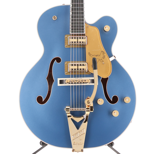 Gretsch Falcon Hollow Body String-Thru Bigsby Gold Hardware Ebony Fingerboard Cerulean Smoke (E4) (31043)