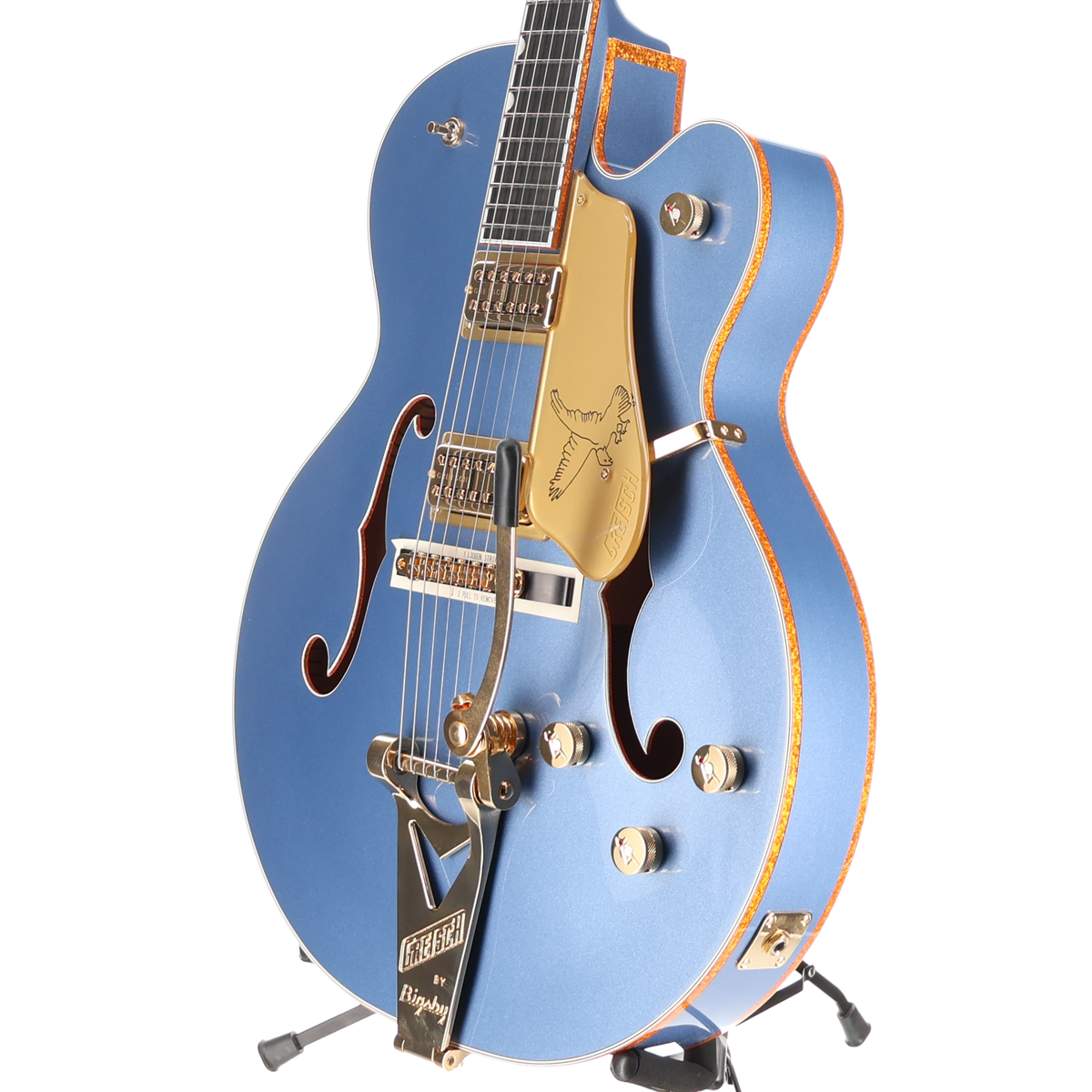 Gretsch Falcon Hollow Body String-Thru Bigsby Gold Hardware, Ebony Fingerboard, Cerulean Smoke (J4) (24471)