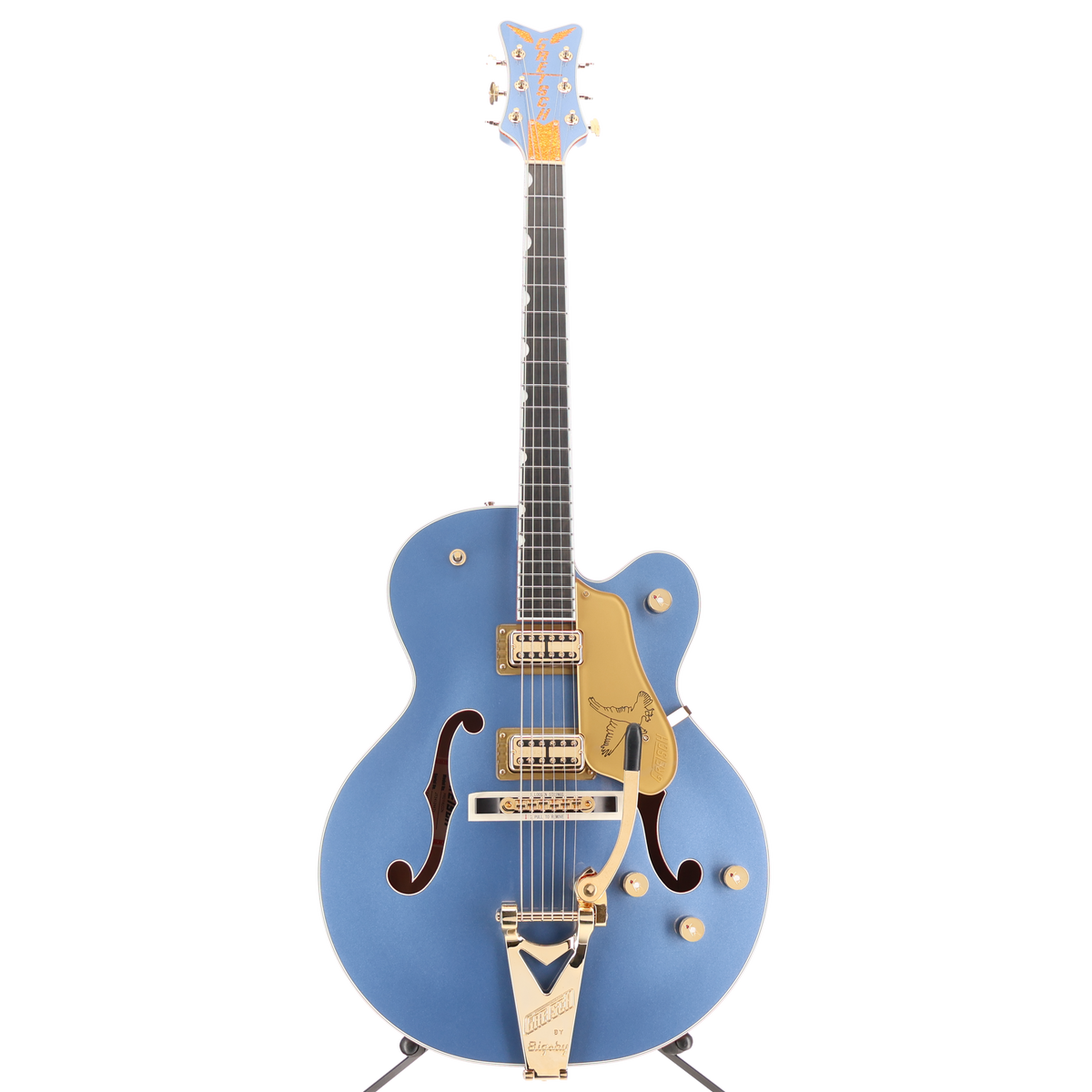Gretsch Falcon Hollow Body String-Thru Bigsby Gold Hardware, Ebony Fingerboard, Cerulean Smoke (J4) (24471)