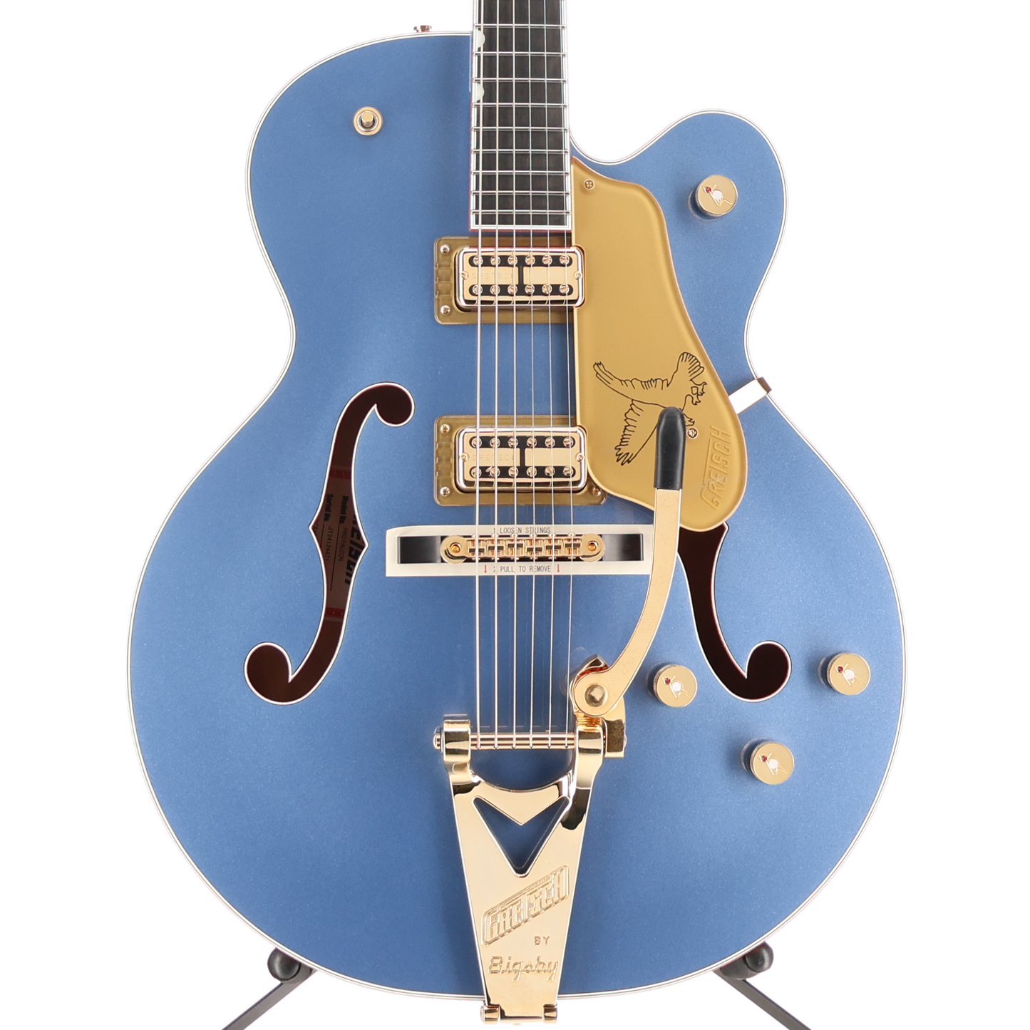 Gretsch Falcon Hollow Body String-Thru Bigsby Gold Hardware, Ebony Fingerboard, Cerulean Smoke (J4) (24471)