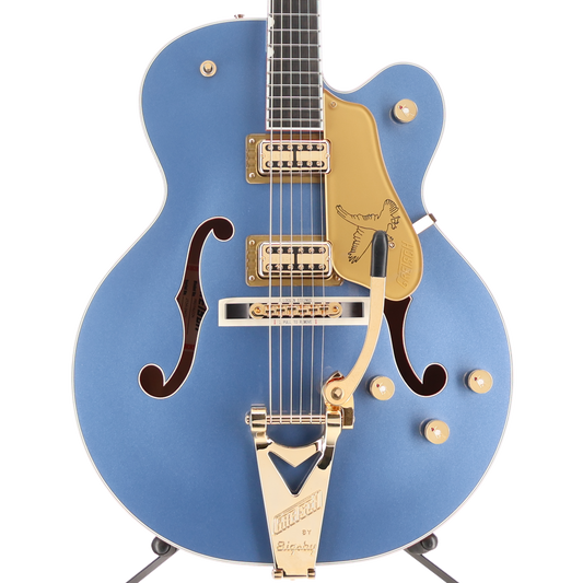 Gretsch Falcon Hollow Body String-Thru Bigsby Gold Hardware, Ebony Fingerboard, Cerulean Smoke (J4) (24471)