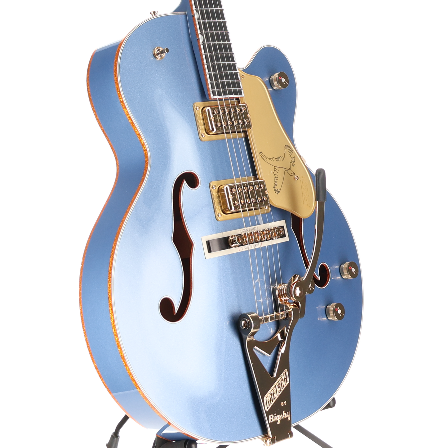 Gretsch Falcon Hollow Body w/ Bigsby and Gold Hardware, Cerulean Smoke, Premium Setup (BB13) (13878)