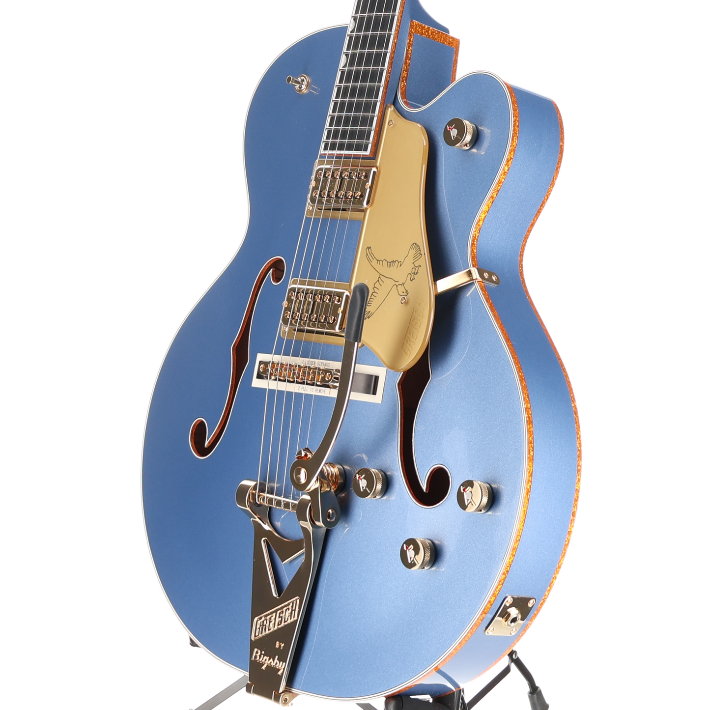 Gretsch Falcon Hollow Body w/ Bigsby and Gold Hardware, Cerulean Smoke, Premium Setup (BB13) (13878)