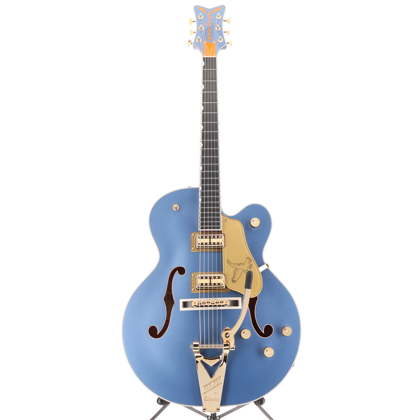 Gretsch Falcon Hollow Body w/ Bigsby and Gold Hardware, Cerulean Smoke, Premium Setup (BB13) (13878)