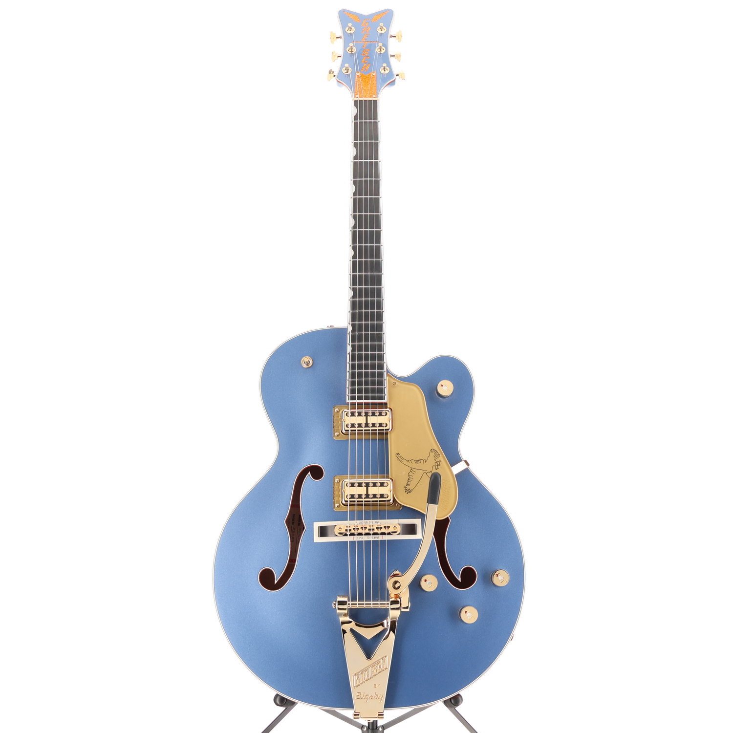 Gretsch Falcon Hollow Body w/ Bigsby and Gold Hardware, Cerulean Smoke, Premium Setup (BB13) (13878)