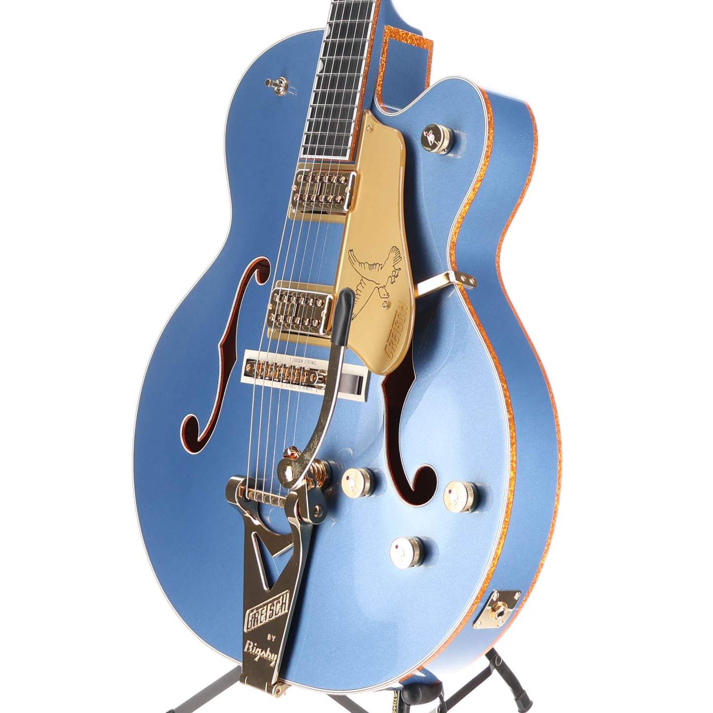 Gretsch Falcon Hollow Body with String-Thru Bigsby and Gold Hardware, Cerulean Smoke, Plays Great (T6) (72116)