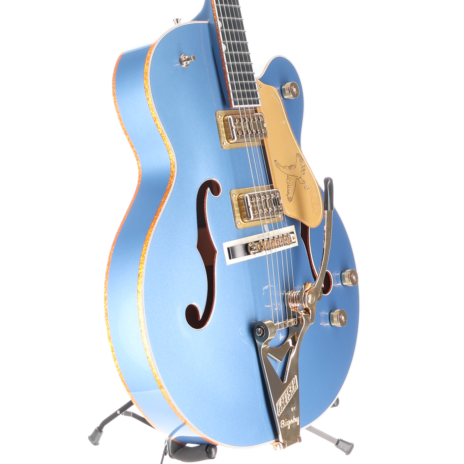 Gretsch Falcon Hollow Body with String-Thru Bigsby and Gold Hardware, Ebony Fingerboard, Cerulean Smoke (G6) (31046)