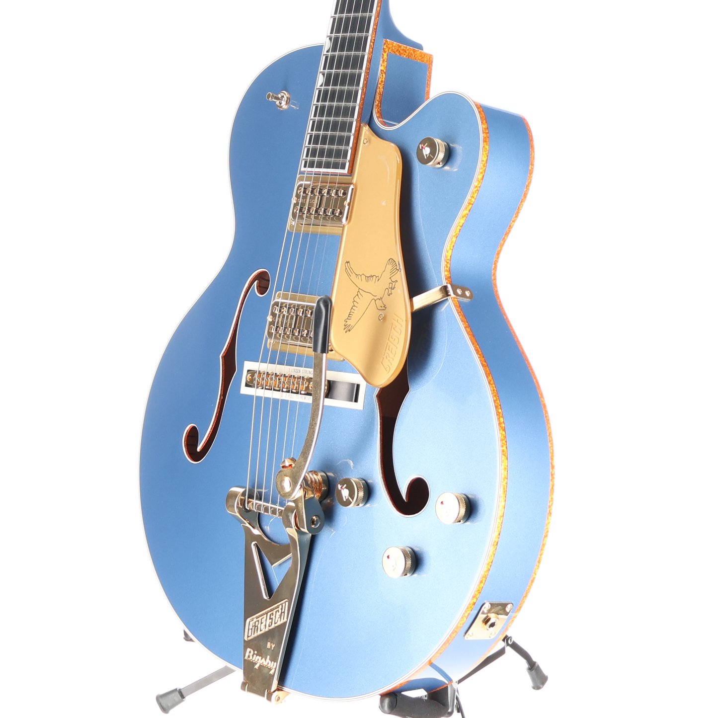 Gretsch Falcon Hollow Body with String-Thru Bigsby and Gold Hardware, Ebony Fingerboard, Cerulean Smoke (G6) (31046)