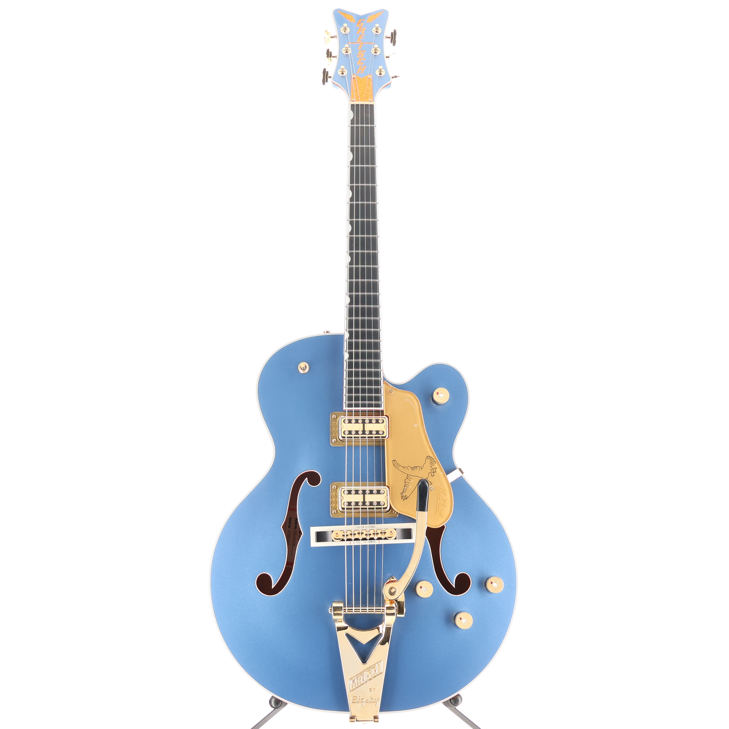 Gretsch Falcon Hollow Body with String-Thru Bigsby and Gold Hardware, Ebony Fingerboard, Cerulean Smoke (G6) (31046)