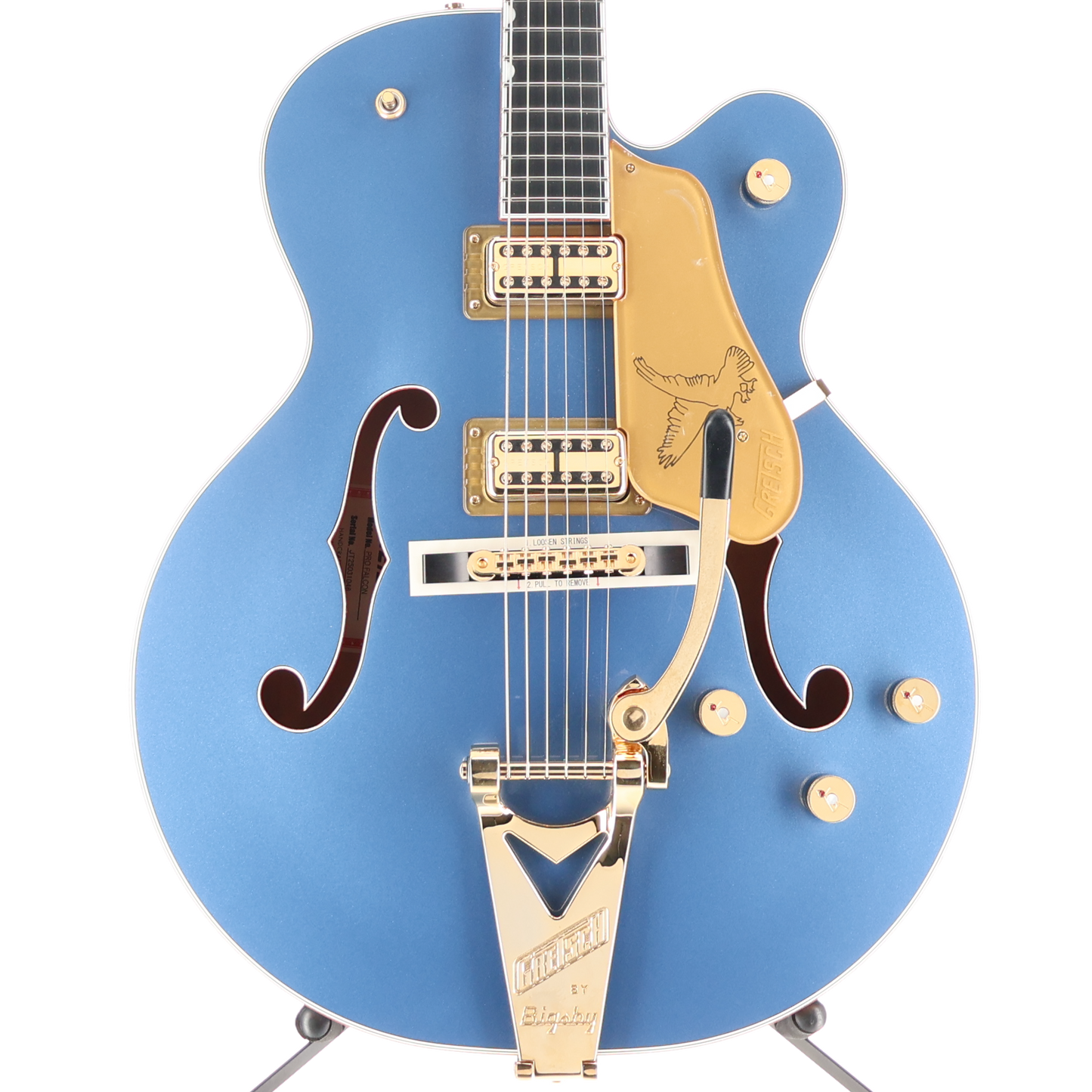 Gretsch Falcon Hollow Body with String-Thru Bigsby and Gold Hardware, Ebony Fingerboard, Cerulean Smoke (G6) (31046)
