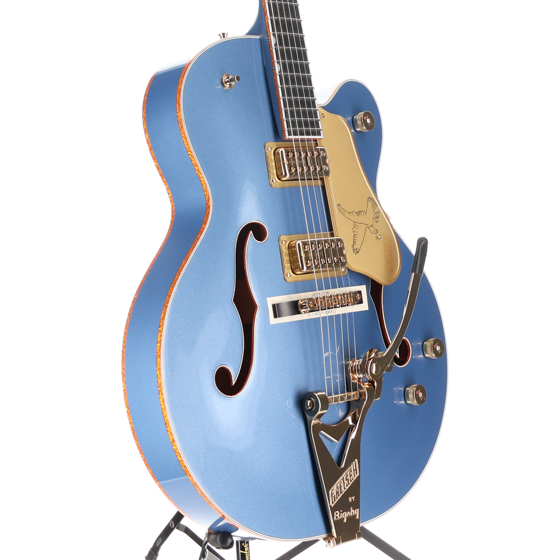 Gretsch Falcon Hollow Body with String-Thru Bigsby and Gold Hardware, Ebony Fingerboard, Cerulean Smoke (H12) (72115)