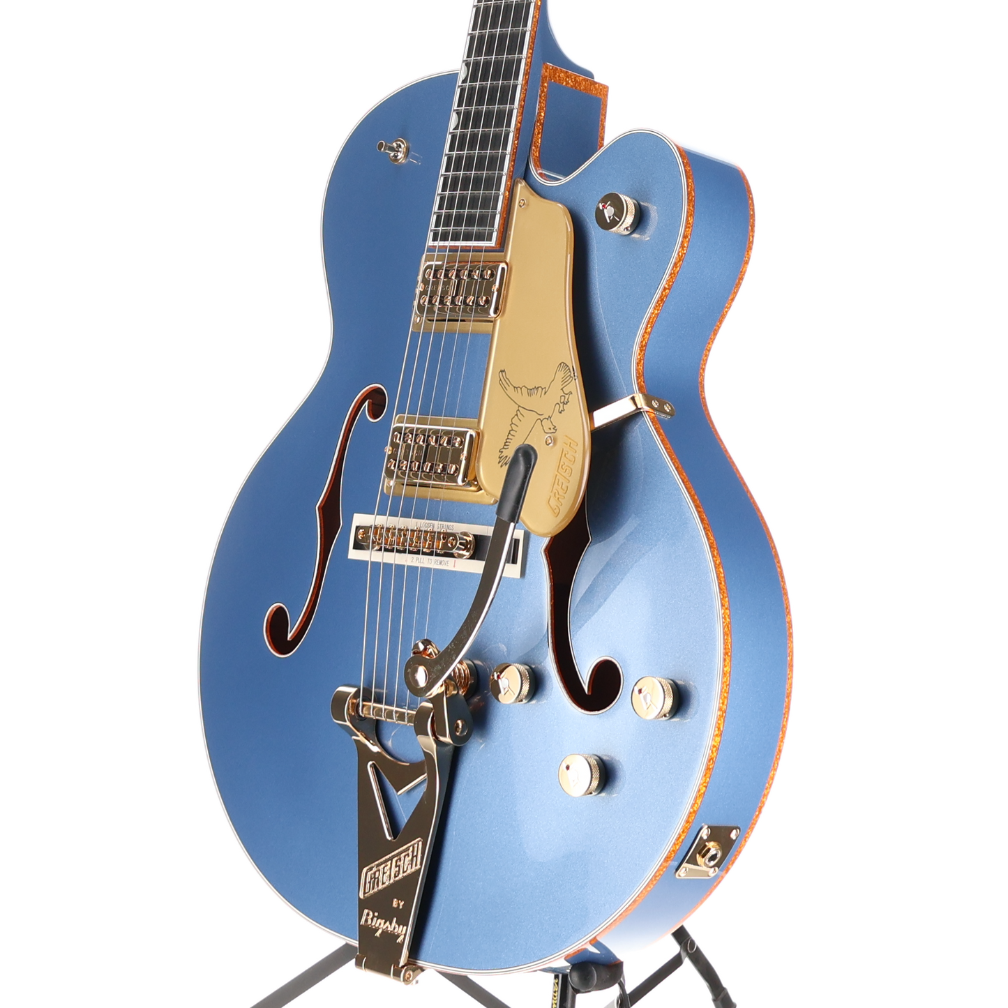 Gretsch Falcon Hollow Body with String-Thru Bigsby and Gold Hardware, Ebony Fingerboard, Cerulean Smoke (H12) (72115)