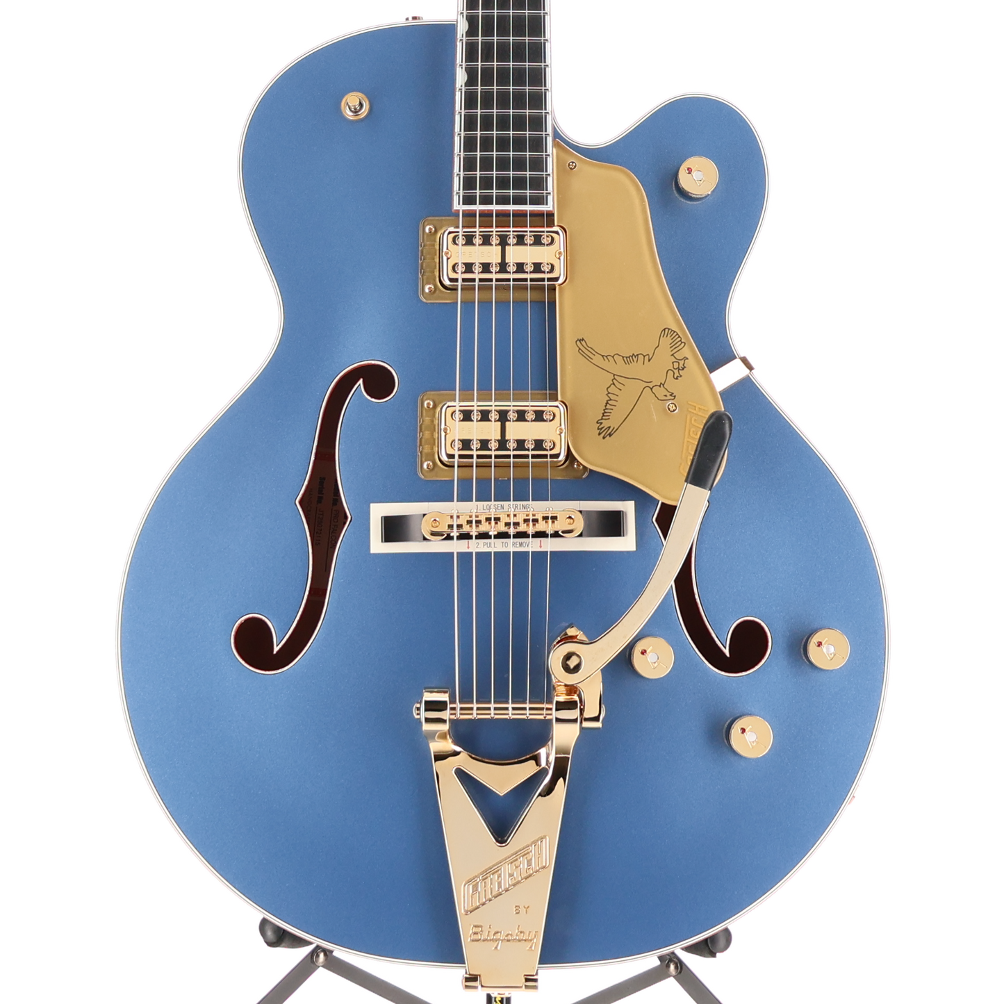Gretsch Falcon Hollow Body with String-Thru Bigsby and Gold Hardware, Ebony Fingerboard, Cerulean Smoke (H12) (72115)
