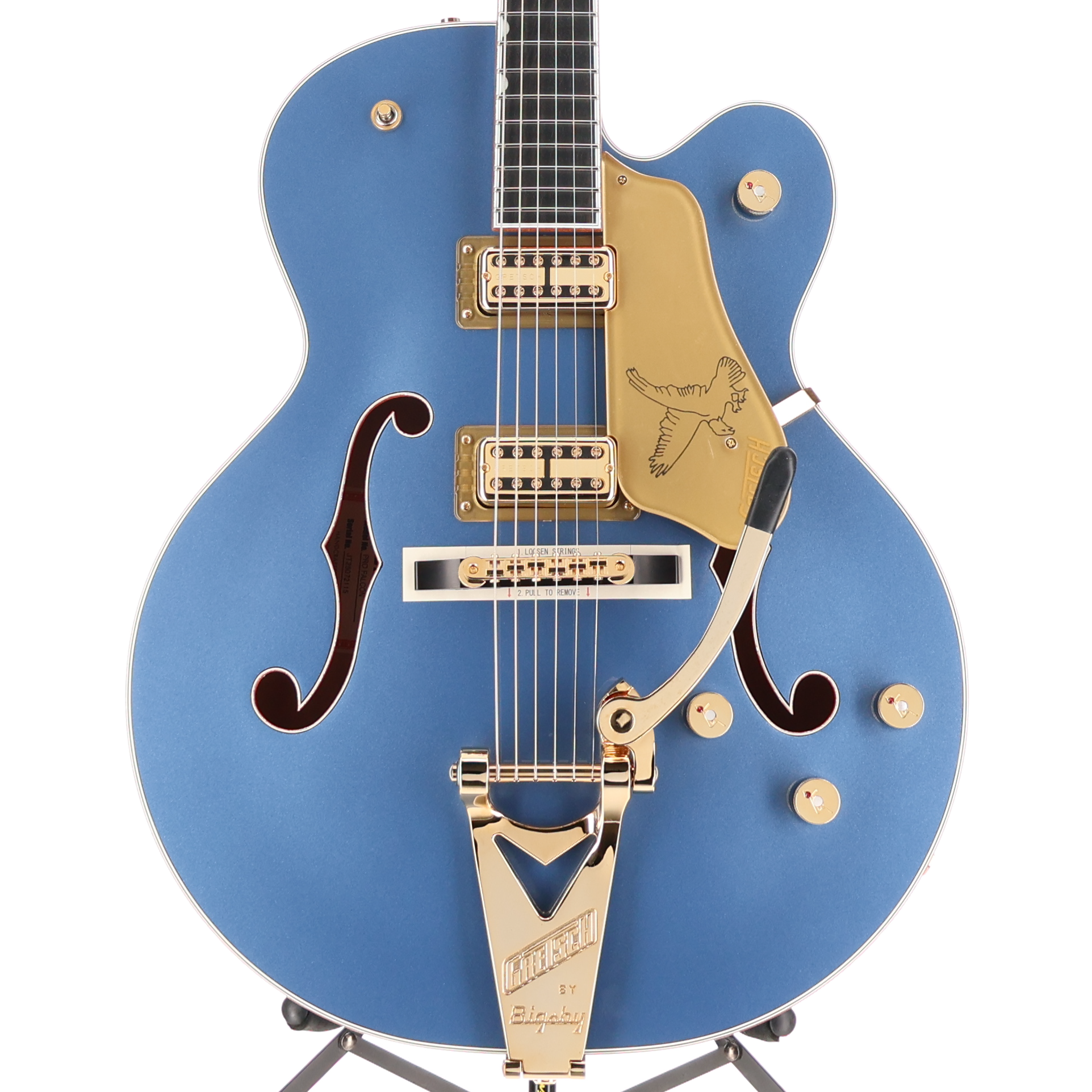 Gretsch Falcon Hollow Body with String-Thru Bigsby and Gold Hardware, Ebony Fingerboard, Cerulean Smoke (H12) (72115)