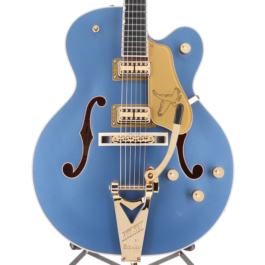 Gretsch Falcon Hollow Body with String-Thru Bigsby and Gold Hardware, Ebony Fingerboard, Cerulean Smoke (T6) (72116)