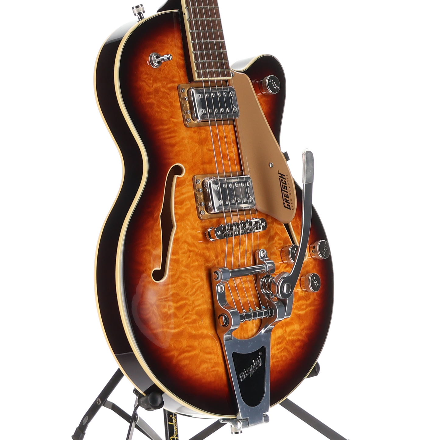 Gretsch G5655T-QM Electromatic Center Block Jr. Single-Cut Quilted Maple, Sweet Tea, Pro Setup (SR) (01209)
