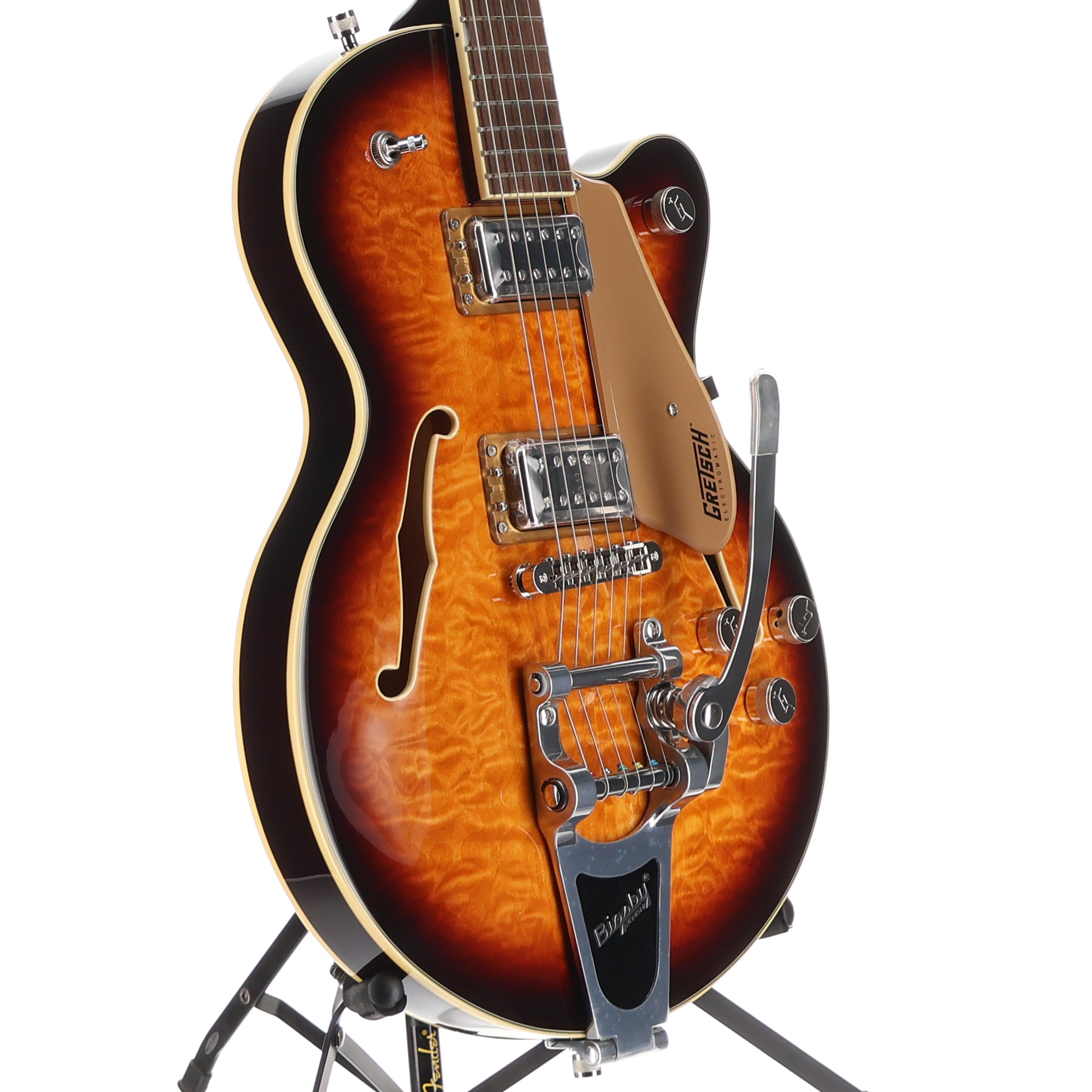 Gretsch G5655T-QM Electromatic Center Block Jr. Single-Cut Quilted Maple, Sweet Tea, Pro Setup (SR) (01209)