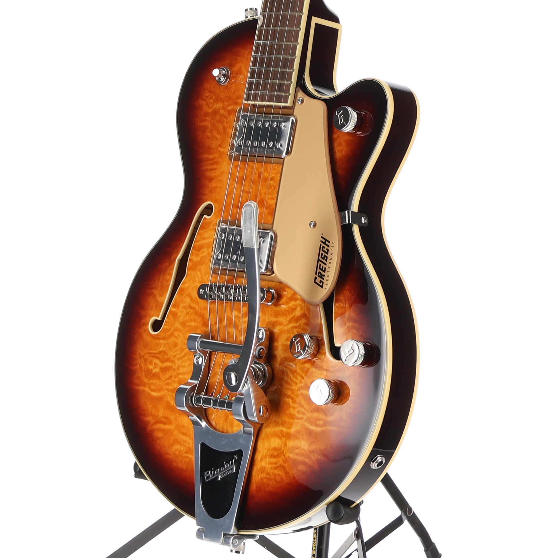 Gretsch G5655T-QM Electromatic Center Block Jr. Single-Cut Quilted Maple, Sweet Tea, Pro Setup (SR) (01209)