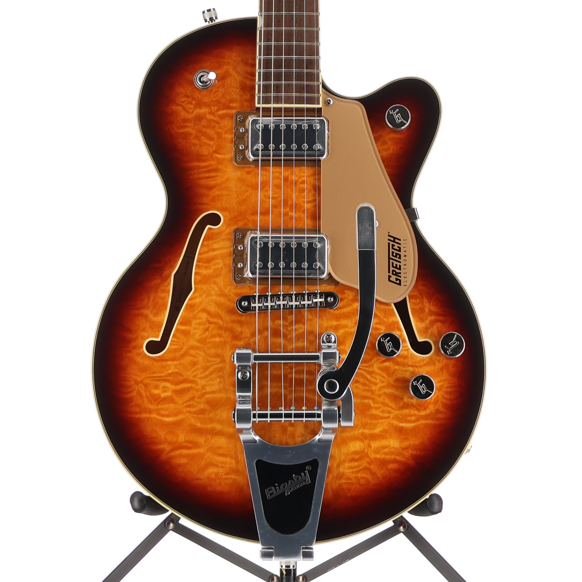 Gretsch G5655T-QM Electromatic Center Block Jr. Single-Cut Quilted Maple, Sweet Tea, Pro Setup (SR) (01209)