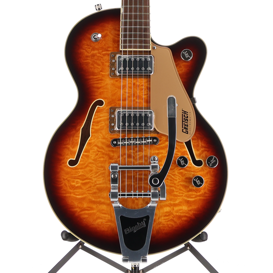 Gretsch G5655T-QM Electromatic Center Block Jr. Single-Cut Quilted Maple, Sweet Tea, Pro Setup (SR) (01209)
