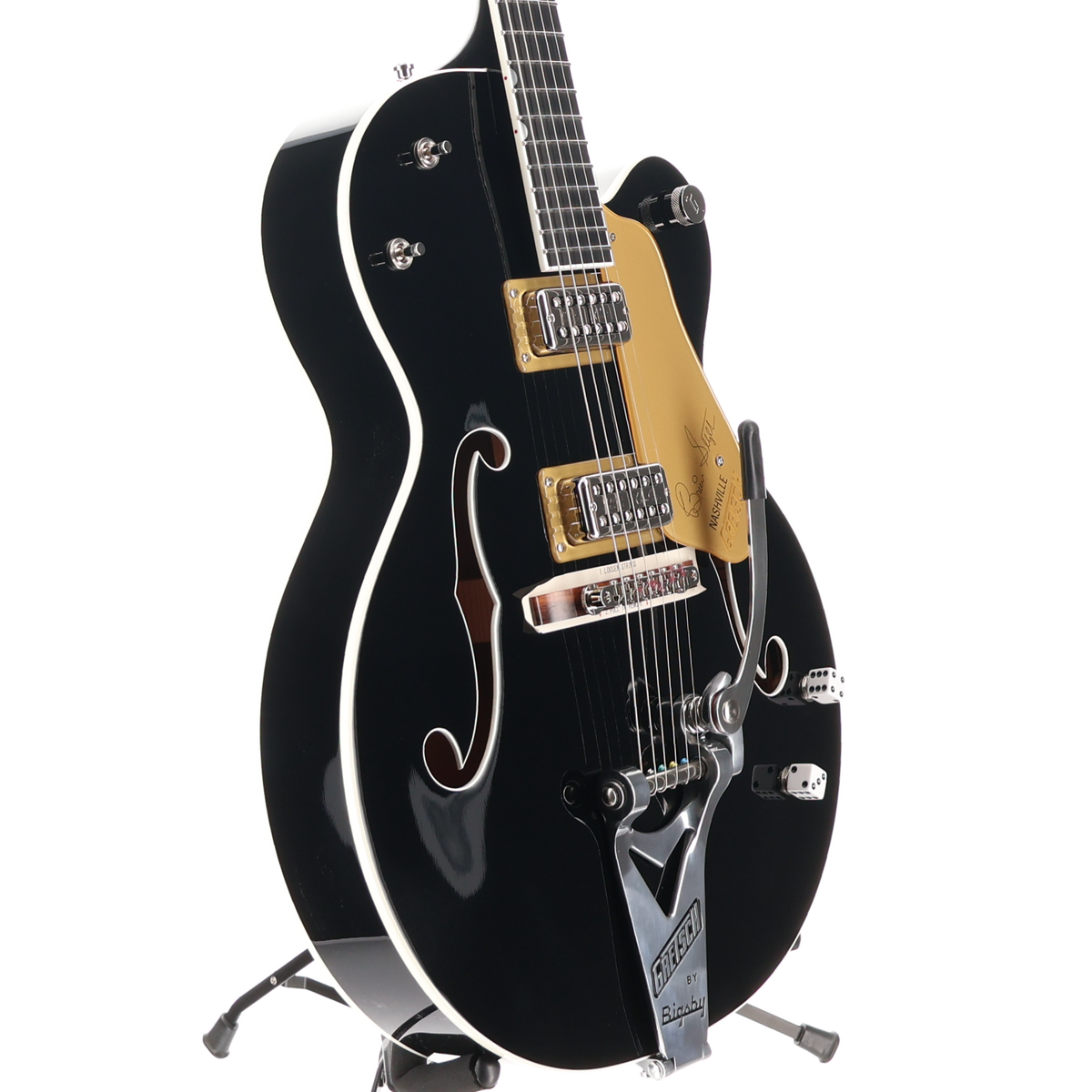 Gretsch G6120T-BSNSH Brian Setzer Signature Nashville Hollow Body with Bigsby, Ebony Fingerboard, Black Lacquer (Y2) (51233)
