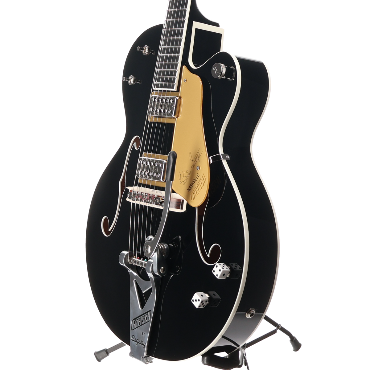 Gretsch G6120T-BSNSH Brian Setzer Signature Nashville Hollow Body with Bigsby, Ebony Fingerboard, Black Lacquer (Y2) (51233)