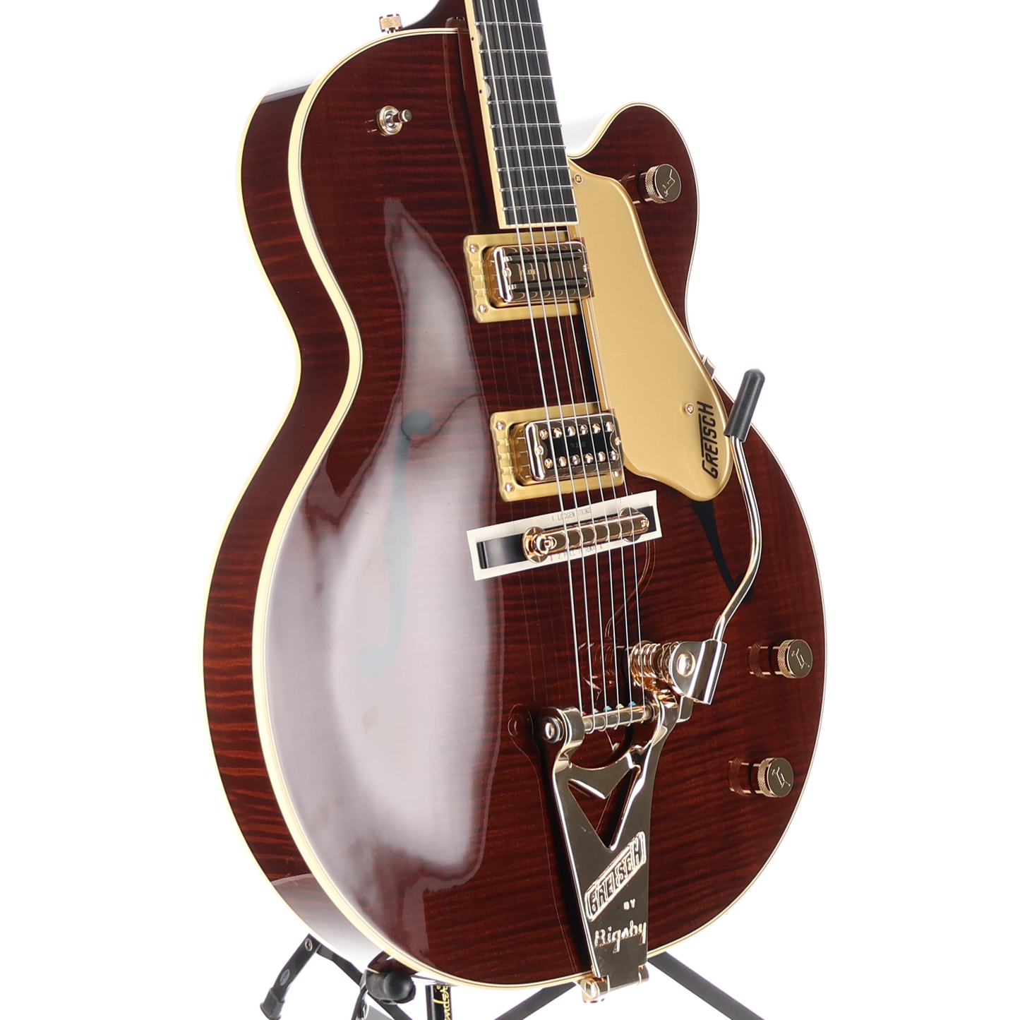 Gretsch G6122T-59 Vintage Select Edition '59 Chet Atkins Country Gentleman Hollow Body with Bigsby, TV Jones, Tiger Flame Maple, Walnut Stain Lacquer (D1) (61785)