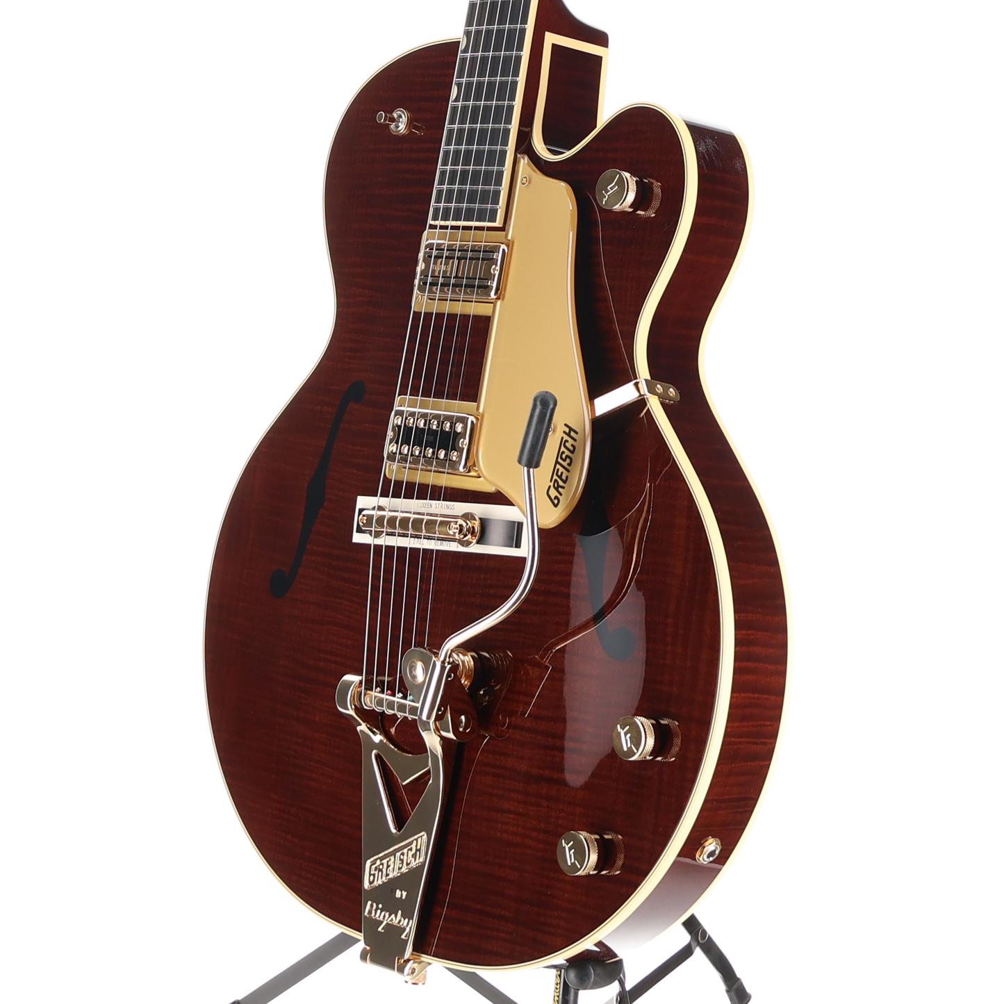 Gretsch G6122T-59 Vintage Select Edition '59 Chet Atkins Country Gentleman Hollow Body with Bigsby, TV Jones, Tiger Flame Maple, Walnut Stain Lacquer (D1) (61785)