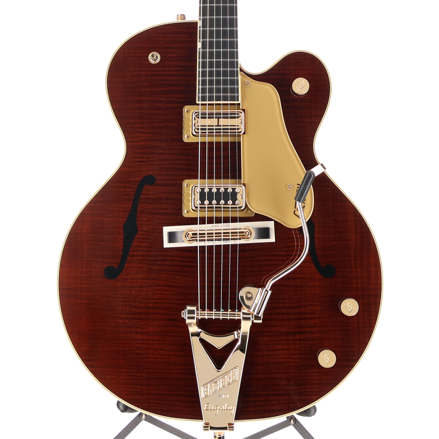 Gretsch G6122T-59 Vintage Select Edition '59 Chet Atkins Country Gentleman Hollow Body with Bigsby, TV Jones, Tiger Flame Maple, Walnut Stain Lacquer (D1) (61785)
