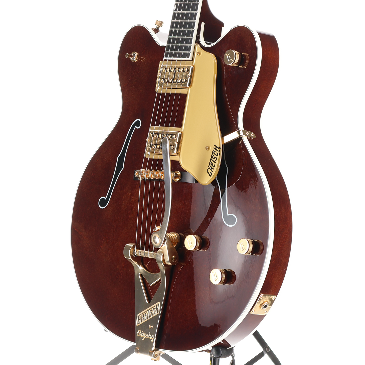 Gretsch G6122TG Players Edition Country Gentleman Hollow Body with String-Thru Bigsby and Gold Hardware, Ebony Fingerboard, Walnut Stain (T3) (83304)