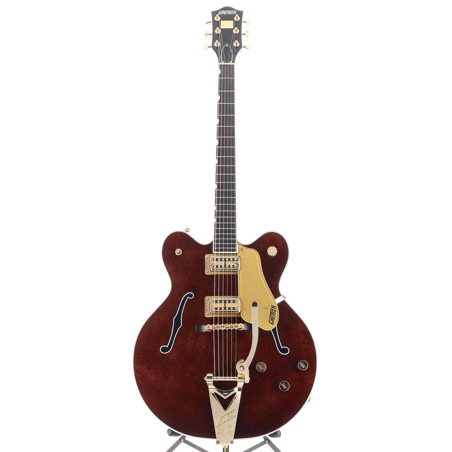 Gretsch G6122TG Players Edition Country Gentleman Hollow Body with String-Thru Bigsby and Gold Hardware, Ebony Fingerboard, Walnut Stain (T3) (83304)