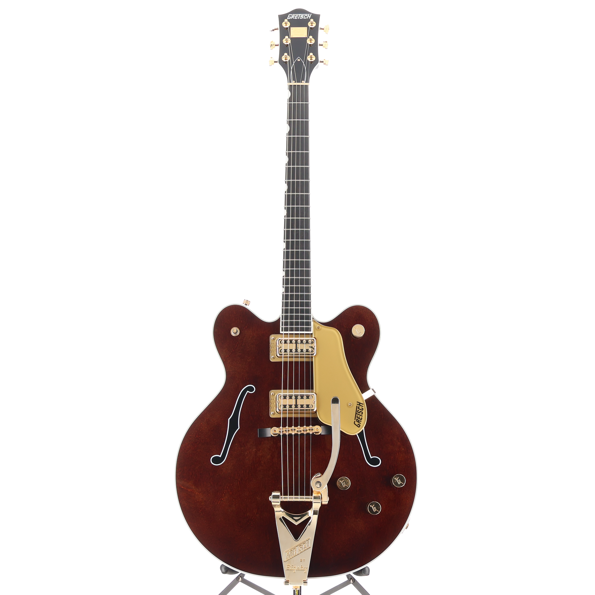 Gretsch G6122TG Players Edition Country Gentleman Hollow Body with String-Thru Bigsby and Gold Hardware, Ebony Fingerboard, Walnut Stain (T3) (83304)