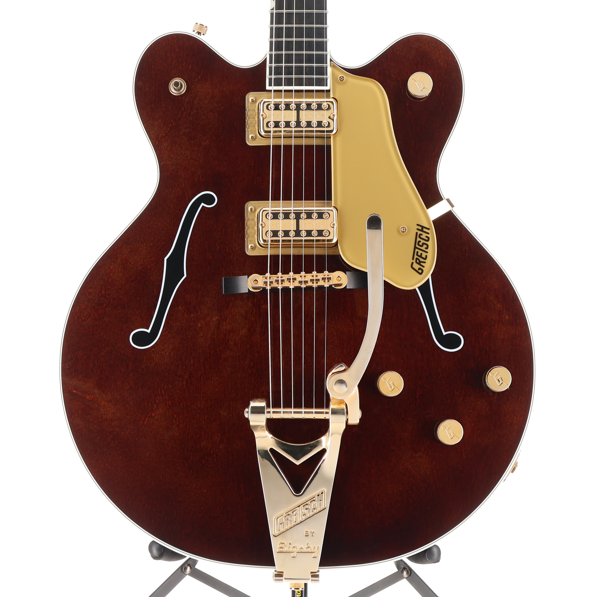 Gretsch G6122TG Players Edition Country Gentleman Hollow Body with String-Thru Bigsby and Gold Hardware, Ebony Fingerboard, Walnut Stain (T3) (83304)