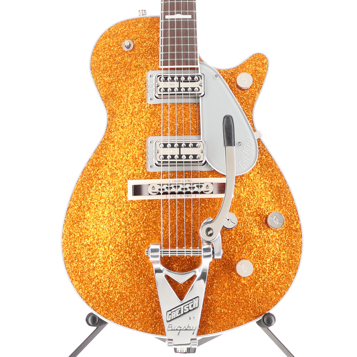 Gretsch G6129T-89 Vintage Select '89 Sparkle Jet with Bigsby, Gold Sparkle, Fully Tested (T1) (92910)
