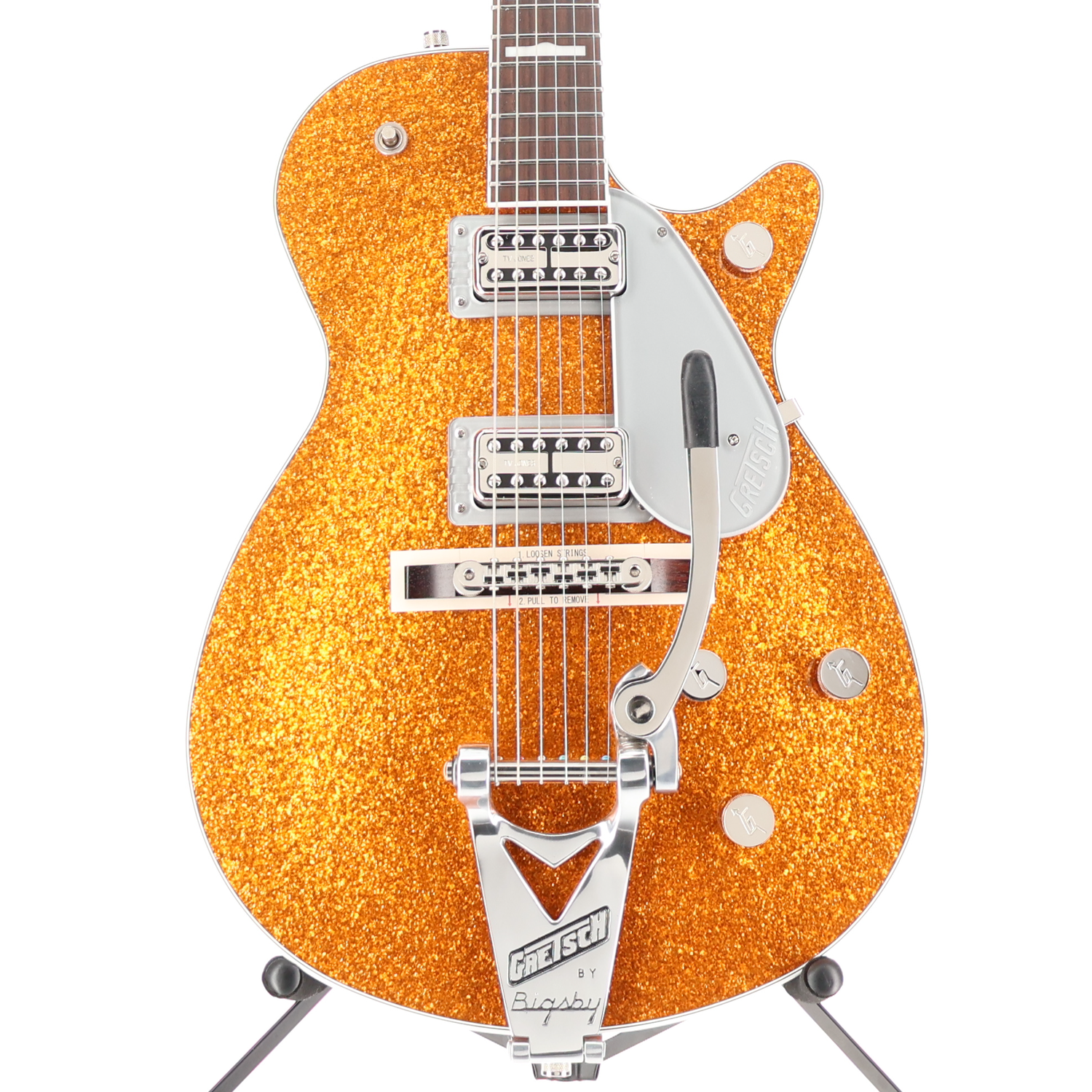 Gretsch G6129T-89 Vintage Select '89 Sparkle Jet with Bigsby, Gold Sparkle, Fully Tested (T1) (92910)