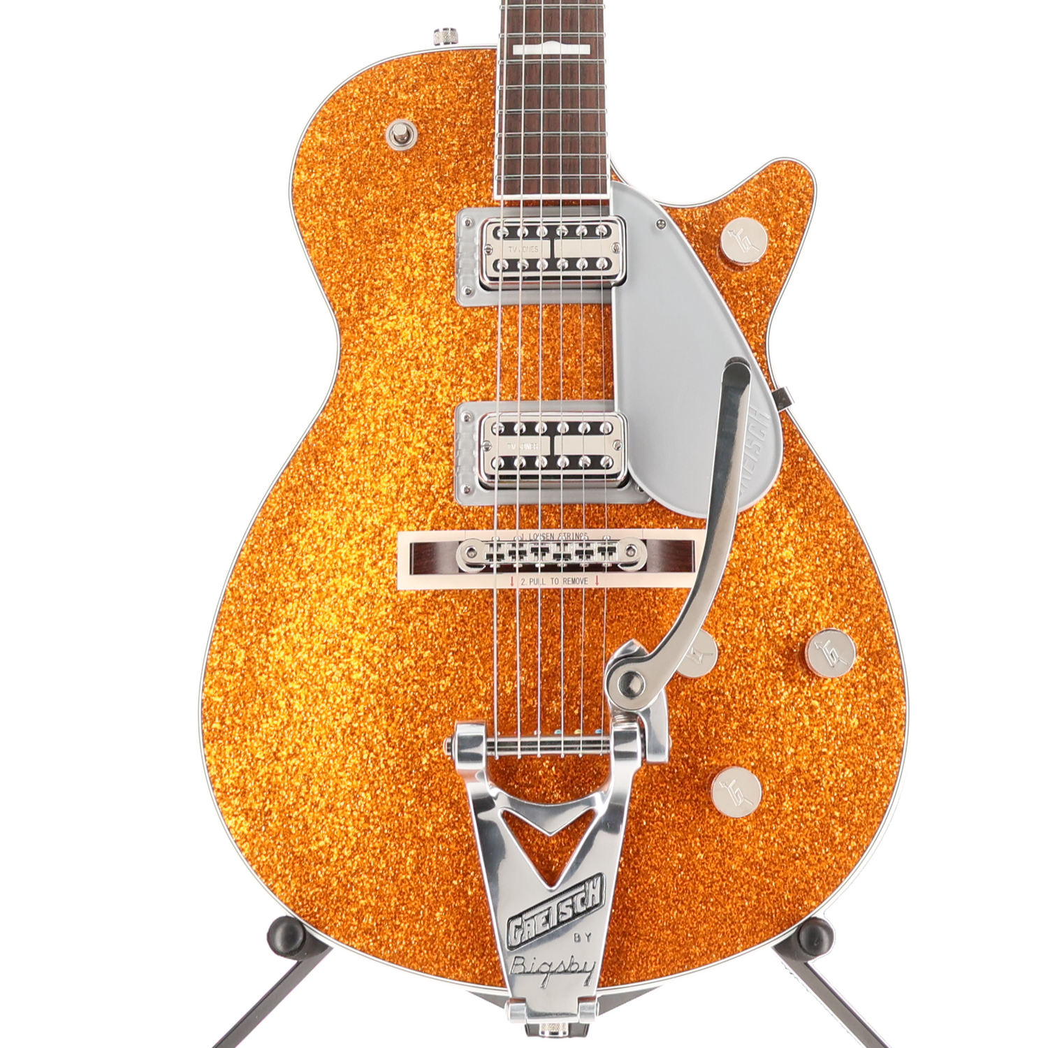 Gretsch G6129T-89 Vintage Select '89 Sparkle Jet with Bigsby, Gold Sparkle, Premium Setup (RC1) (92909)