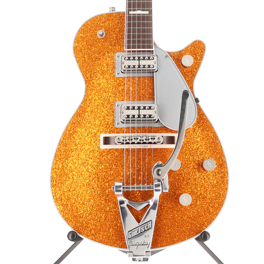 Gretsch G6129T-89 Vintage Select '89 Sparkle Jet with Bigsby, Gold Sparkle, Premium Setup (RC1) (92909)