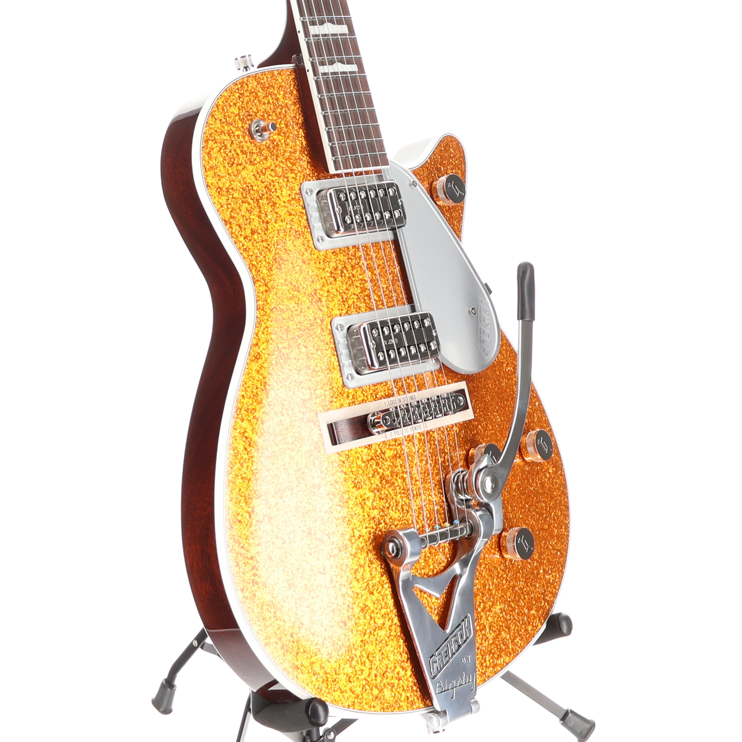 Gretsch G6129T-89 Vintage Select '89 Sparkle Jet with Bigsby, Gold Sparkle, Pro Setup (H1) (92904)