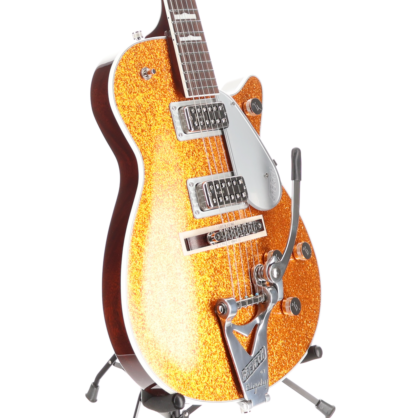 Gretsch G6129T-89 Vintage Select '89 Sparkle Jet with Bigsby, Gold Sparkle, Stage Ready (H11) (92903)