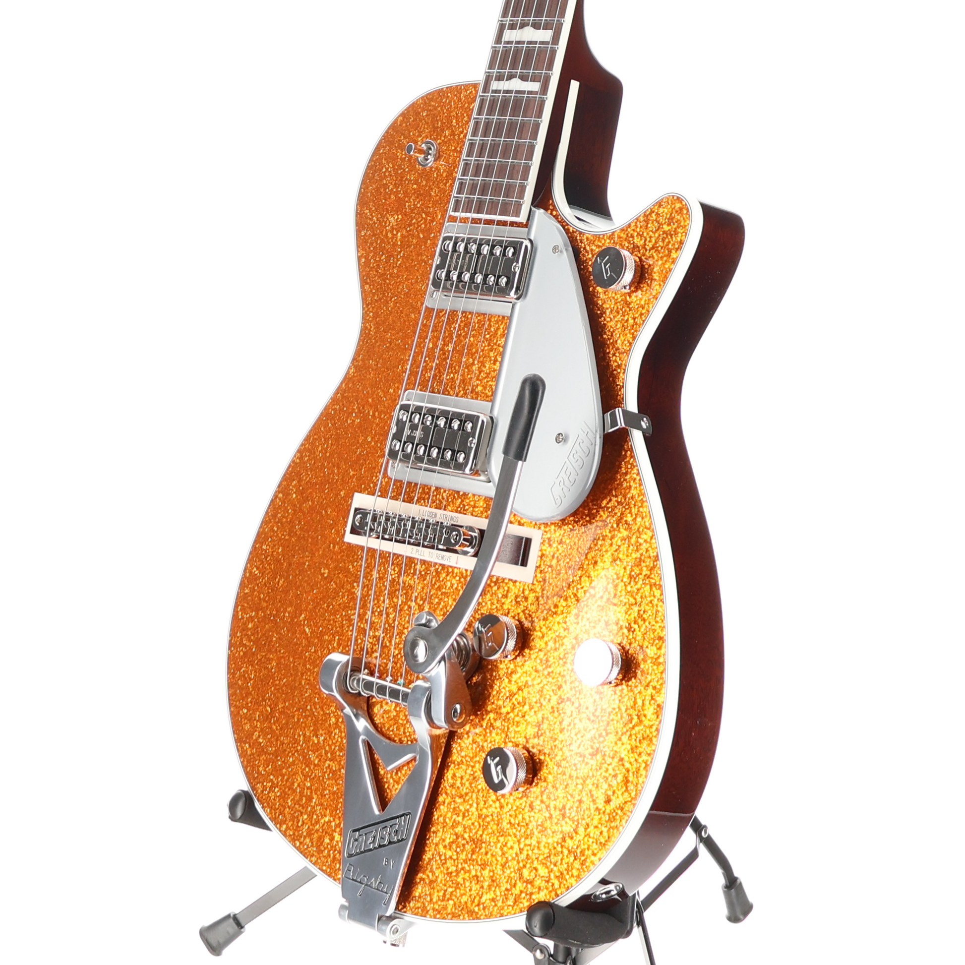 Gretsch G6129T-89 Vintage Select '89 Sparkle Jet with Bigsby, Gold Sparkle, Stage Ready (H11) (92903)