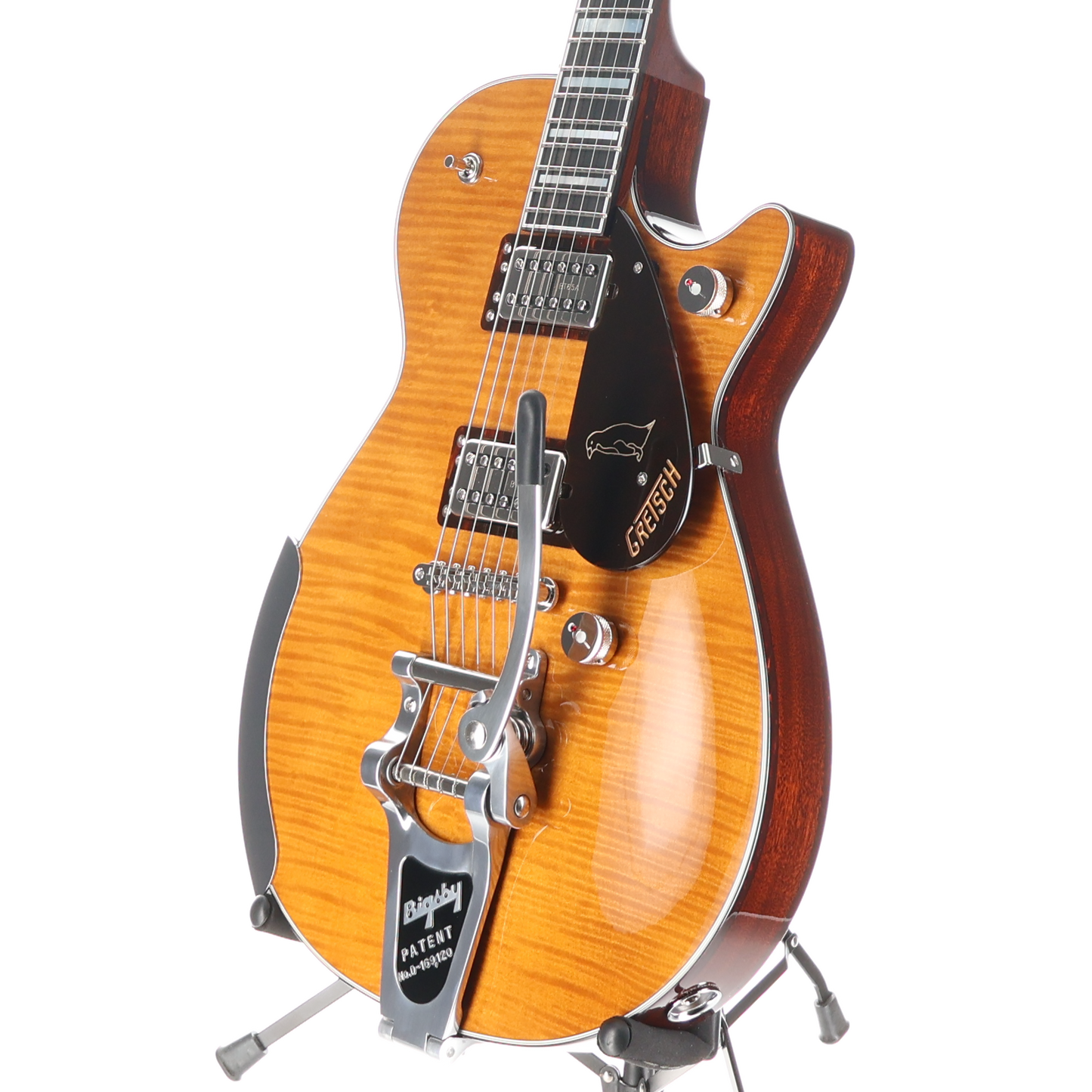 Gretsch G6134TFM-NH Nigel Hendroff Signature Penguin, Ebony Fingerboard, Amber Flame (O13) (93618) (93618)