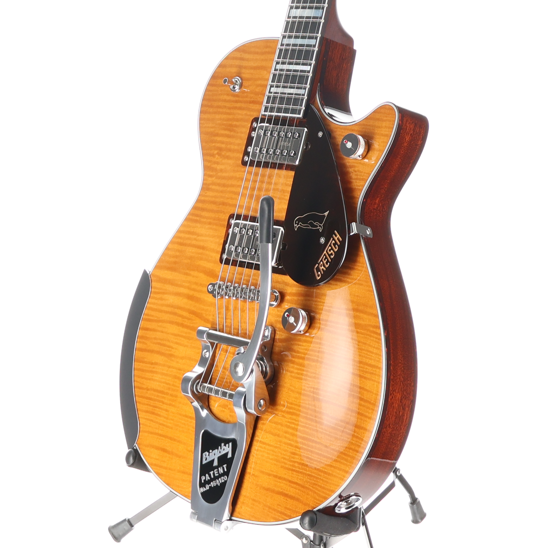 Gretsch G6134TFM-NH Nigel Hendroff Signature Penguin, Ebony Fingerboard, Amber Flame (O13) (93618) (93618)