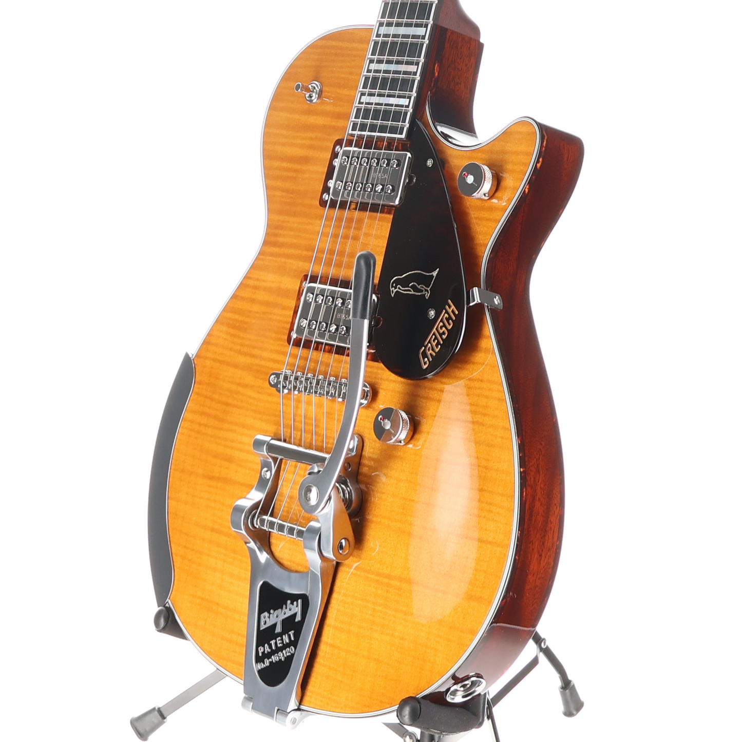 Gretsch G6134TFM-NH Nigel Hendroff Signature Penguin, Ebony Fingerboard, Amber Flame (P1)(93619) (93619)