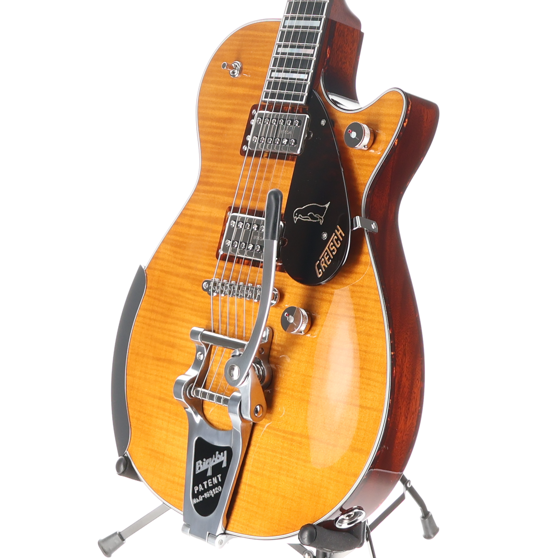Gretsch G6134TFM-NH Nigel Hendroff Signature Penguin, Ebony Fingerboard, Amber Flame (P1)(93619) (93619)