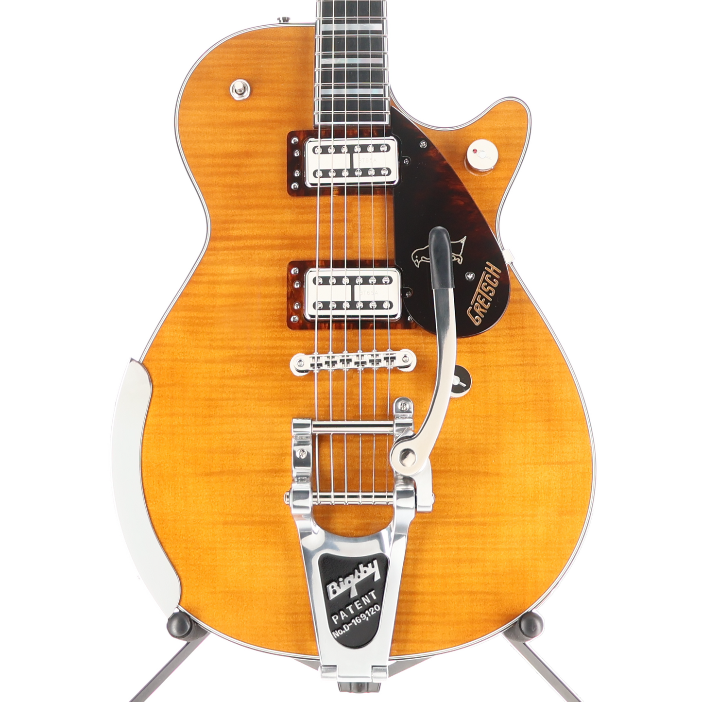 Gretsch G6134TFM-NH Nigel Hendroff Signature Penguin, Ebony Fingerboard, Amber Flame (P1)(93619) (93619)
