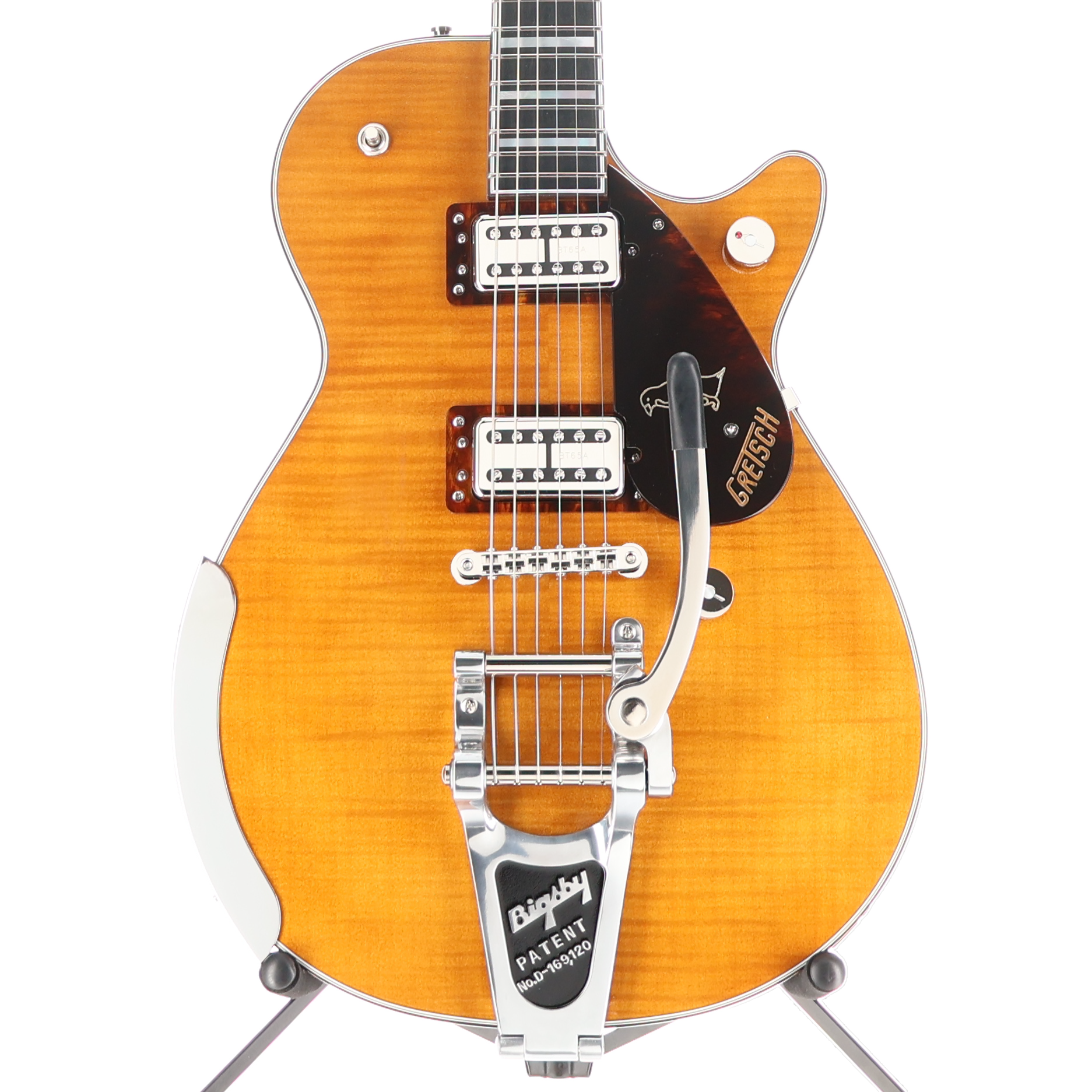 Gretsch G6134TFM-NH Nigel Hendroff Signature Penguin, Ebony Fingerboard, Amber Flame (P1)(93619) (93619)