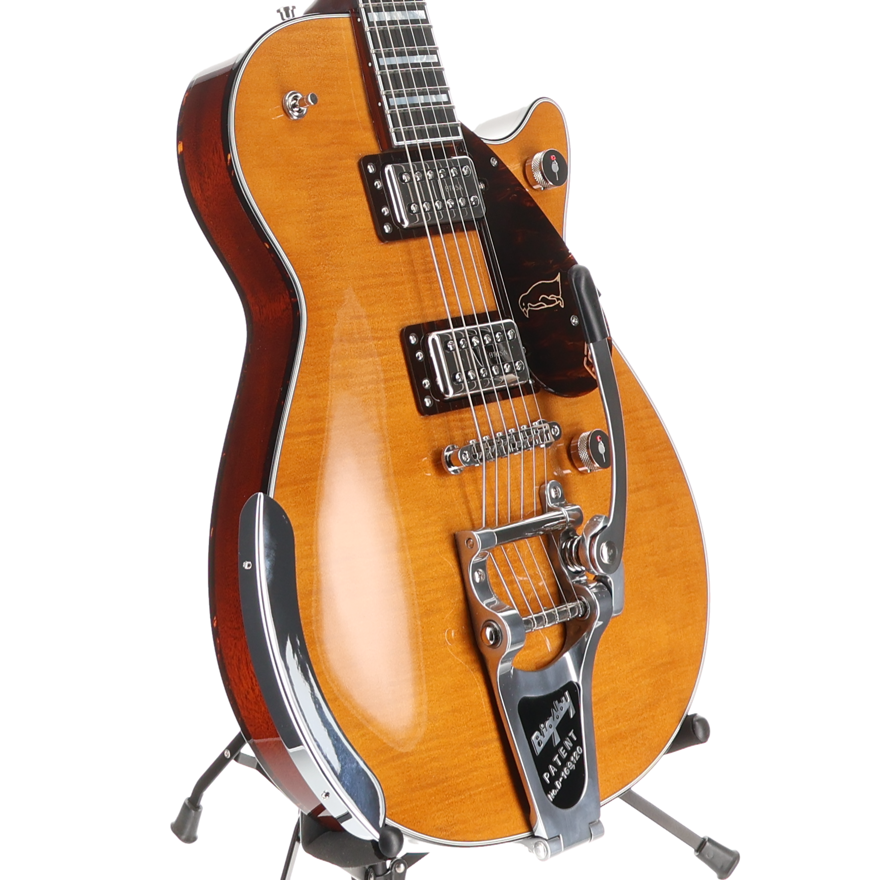 Gretsch G6134TFM-NH Nigel Hendroff Signature Penguin Ebony Fingerboard Amber Flame (S8)(41089) (41089)